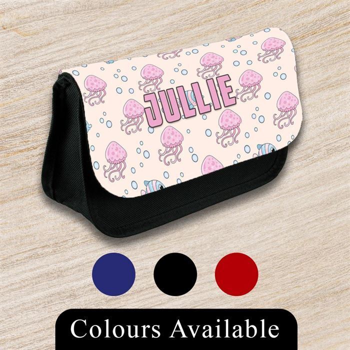 Personalised Pencil Case Generic Girls Boys Stationary Kids School Bag 54