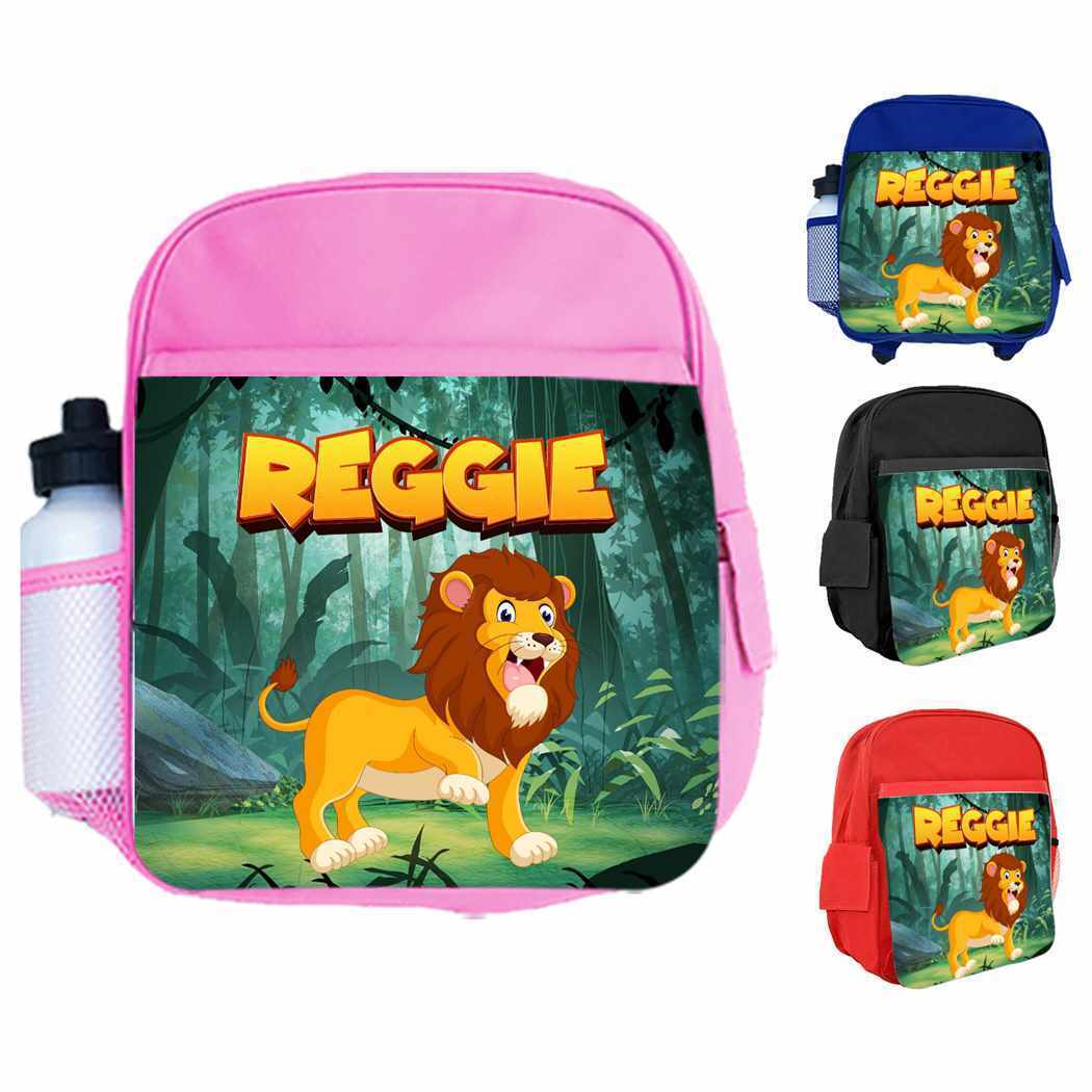 Personalised Kids Backpack Any Name Animal Design Boys Girls kid School Bag 36