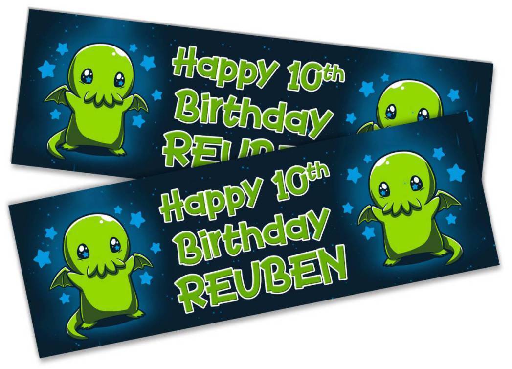 Personalised Birthday Banners Generic Design Children Kids Party Decoration 199