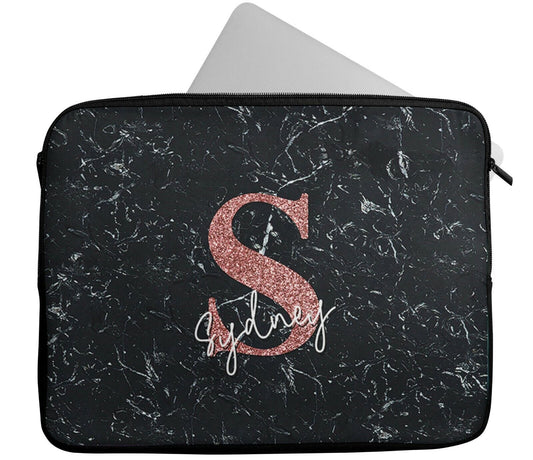 Personalised Any Name Glitter Design Laptop Case Sleeve Tablet Bag Chromebook 30