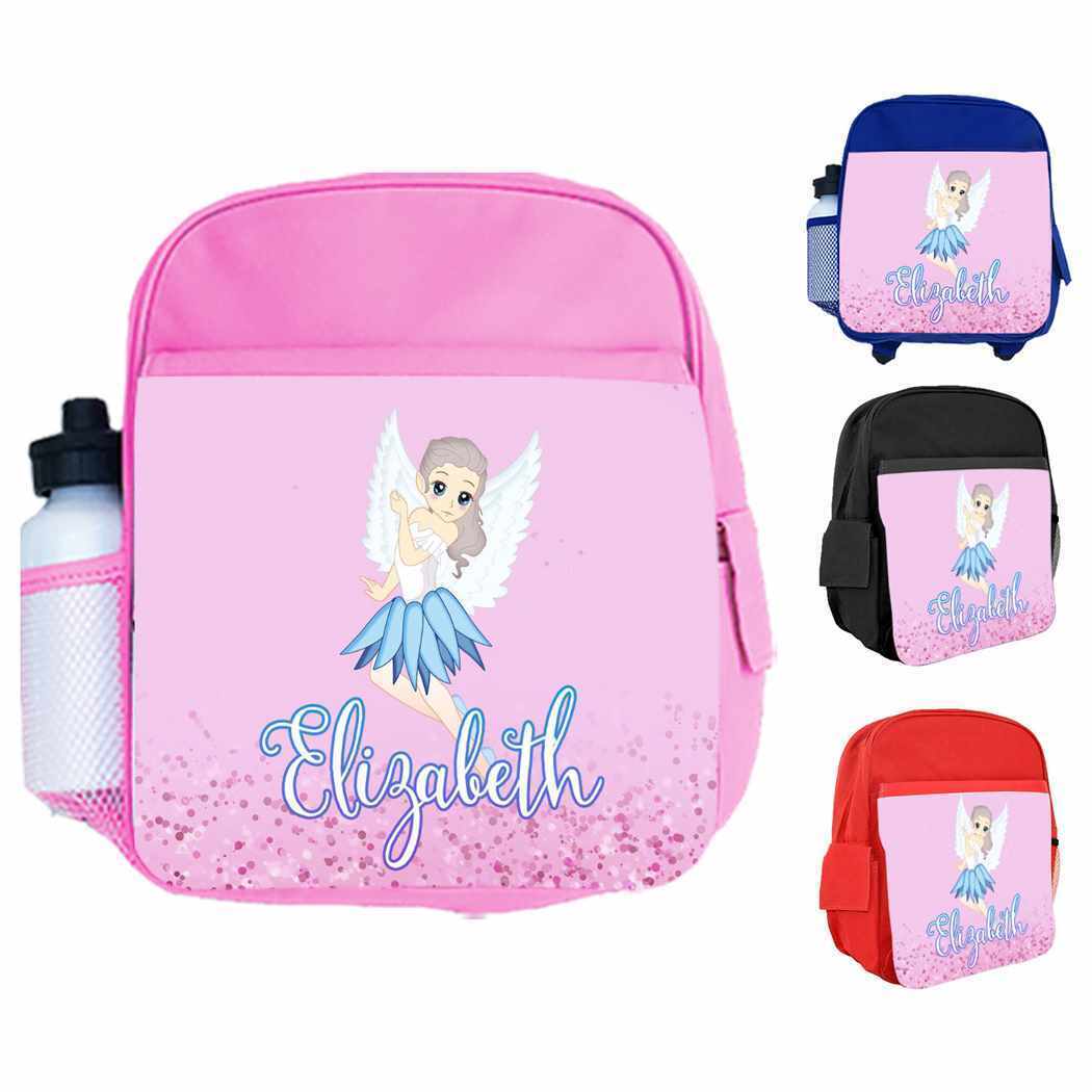 Personalised Kids Backpack Any Name Princess Design Boys Girls kid School Bag 34