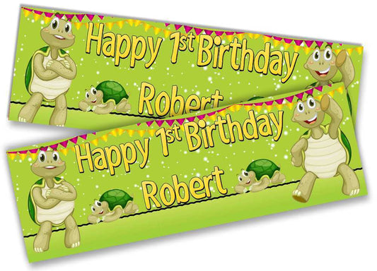 Personalised Birthday Banners Generic Design Children Kids Party Decoration 67