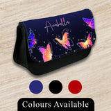 Personalised Pencil Case Butterfly Girls Boys Stationary Kids School Bag 9