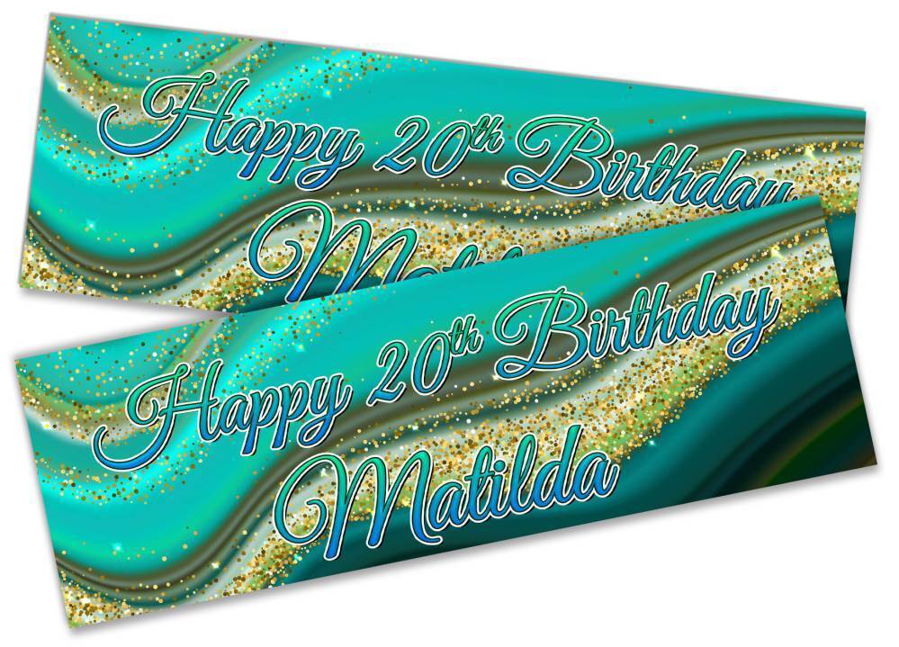 Personalised Birthday Banners Generic Design Children Kids Party Decoration 256