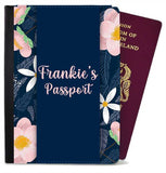 Personalised Floral Children Passport Cover Holder Any Name Holiday Accessory 28