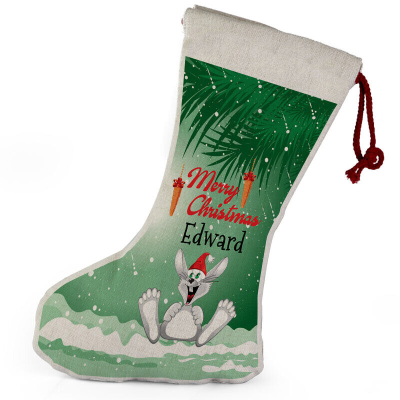 Personalised Any Name Christmas Stocking Tree Decoration Gift Present 3