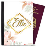 Personalised Floral Children Passport Cover Holder Any Name Holiday Accessory 17