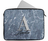 Personalised Any Name Marble Design Laptop Case Sleeve Tablet Bag 70