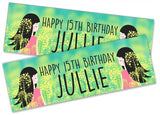 Personalised Birthday Banners Generic Design Children Kids Party Decoration 49