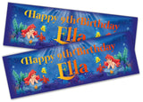 Personalised Birthday Banners Mermaid Design Children Kids Party Decoration 5