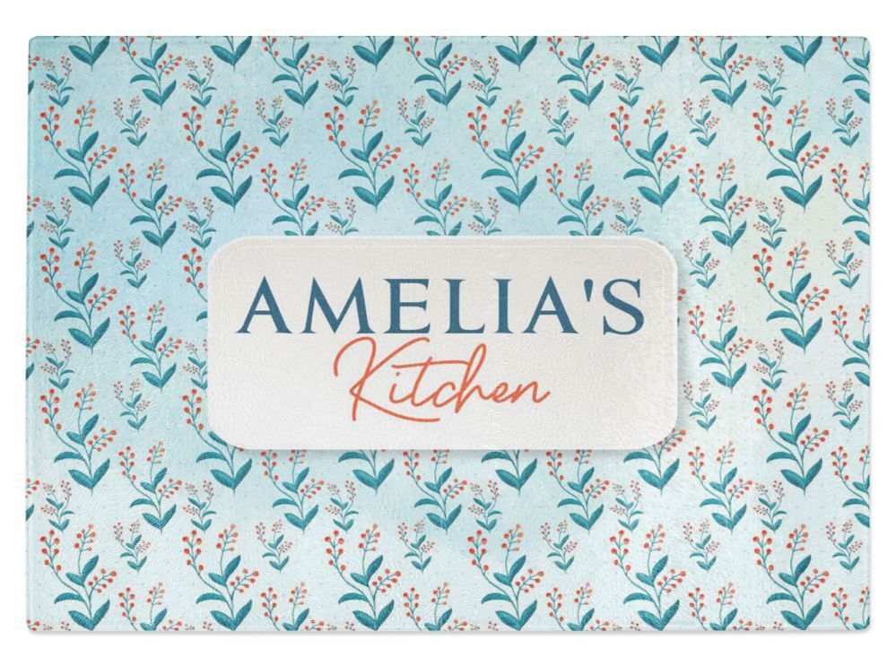 Personalised Any Name Kitchen Glass Chopping Board Item Gift 10