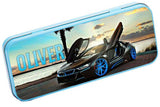 Personalised Any Name Car Pencil Case Tin Children School Kids Stationary 3