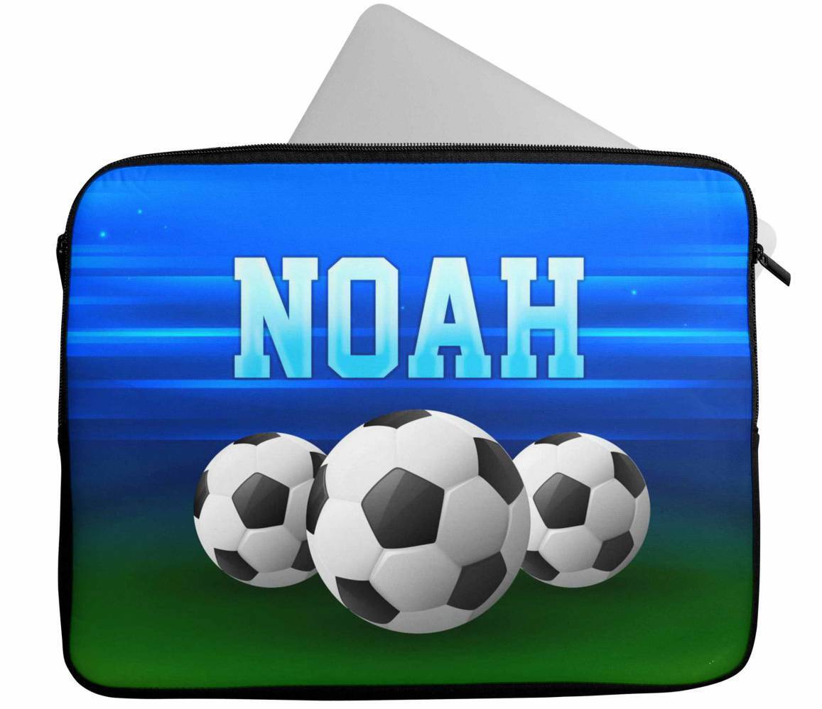 Personalised Any Name Football Design Laptop Case Sleeve Tablet Bag 77