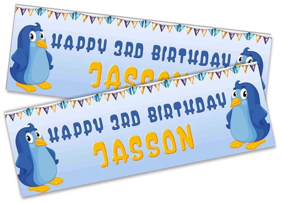 Personalised Birthday Banners Generic Design Children Kids Party Decoration 43
