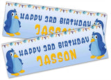 Personalised Birthday Banners Generic Design Children Kids Party Decoration 43