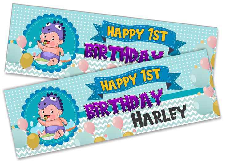 Personalised Birthday Banners Generic Design Children Kids Party Decoration 244