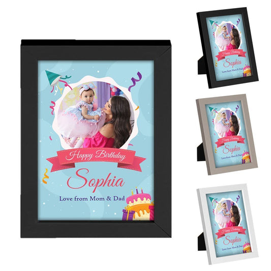 Personalised Birthday Wooden Frames Any Name Children Party Decoration Gift 9