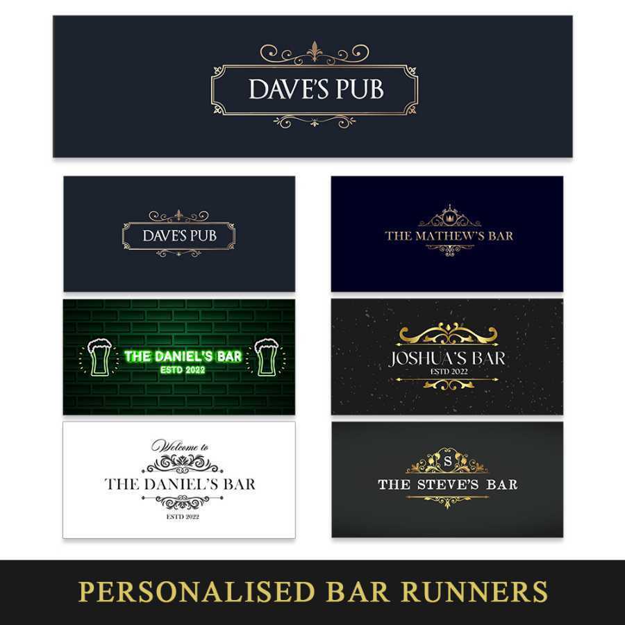 Personalised Any Text Beer Mat Label Bar Runner Ideal Home Pub Cafe Occasion 13