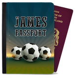 Personalised Football kids Passport Cover Holder Any Name Holiday Accessory 22
