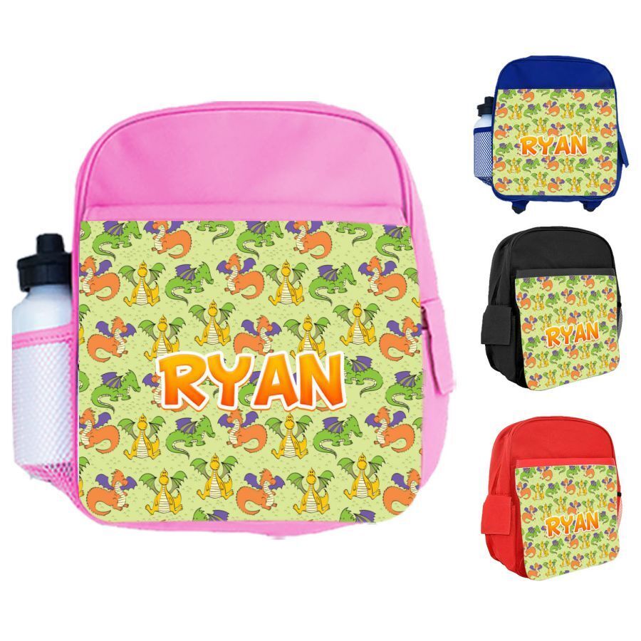 Personalised Kids Backpack Any Name Generic Design Boys Girls kid School Bag 65