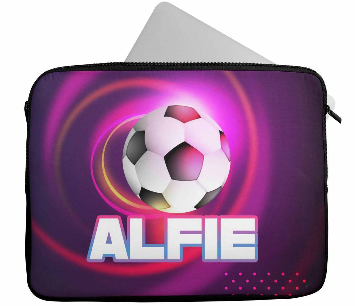 Personalised Any Name Football Design Laptop Case Sleeve Tablet Bag 77