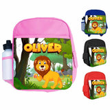 Personalised Kids Backpack Any Name Animal Design Boys Girls kid School Bag 37