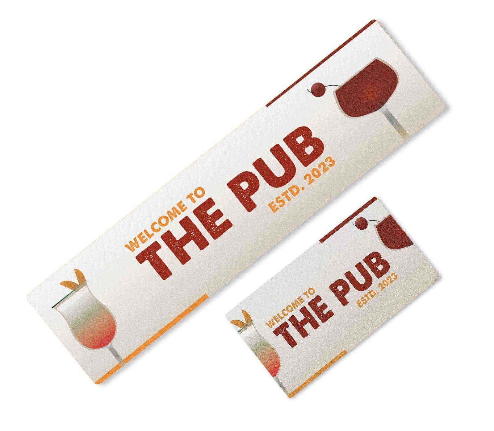 Personalised Any Text Beer Mat Label Bar Runner Ideal Home Pub Cafe Occasion 2