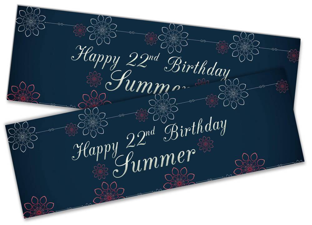 Personalised Birthday Banners Generic Design Children Kids Party Decoration 253