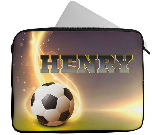Personalised Any Name Football Design Laptop Case Sleeve Tablet Bag 22