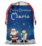 Personalised Christmas Sack Santa Bag Xmas Boy Girl Gift Stocking Bag 1