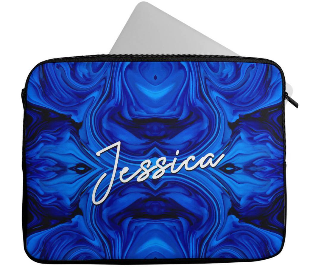 Personalised Any Name Marble Design Laptop Case Sleeve Tablet Bag 94