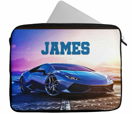 Personalised Any Name Car Design Laptop Case Sleeve Tablet Bag 229