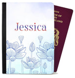 Personalised Floral Children Passport Cover Holder Any Name Holiday Accessory 24