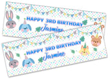 Personalised Birthday Banners Generic Design Children Kids Party Decoration 119