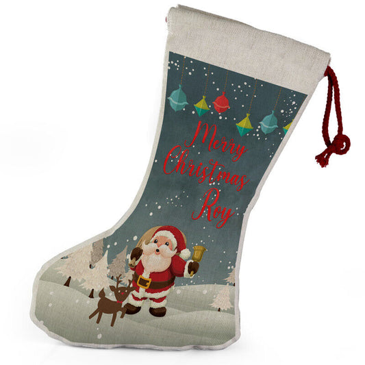 Personalised Any Name Christmas Stocking Tree Decoration Gift Present 1