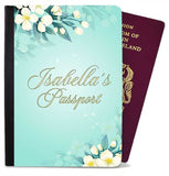 Personalised Floral Children Passport Cover Holder Any Name Holiday Accessory 29