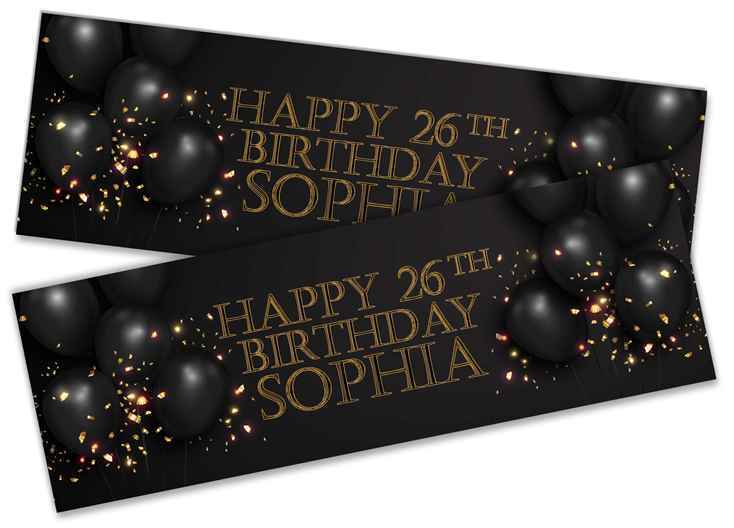 Personalised Birthday Banners Generic Design Children Kids Party Decoration 212