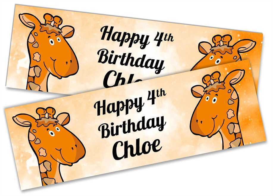 Personalised Birthday Banners Generic Design Children Kids Party Decoration 166