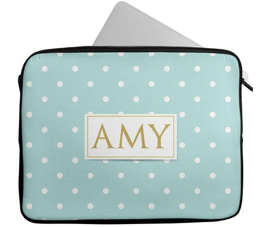 Personalised Any Name Circle Design Laptop Case Sleeve Tablet Bag Chromebook 3