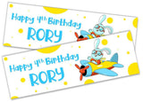 Personalised Birthday Banners Generic Design Children Kids Party Decoration 200