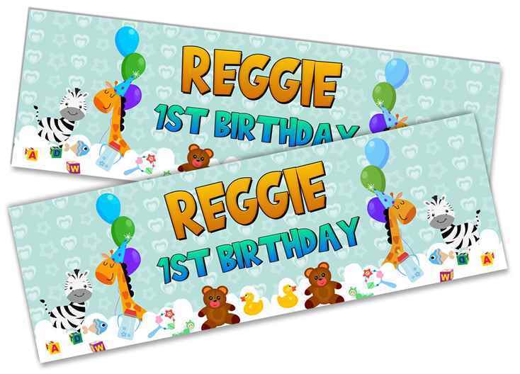 Personalised Birthday Banners Generic Design Children Kids Party Decoration 244