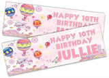Personalised Birthday Banners Generic Design Children Kids Party Decoration 43