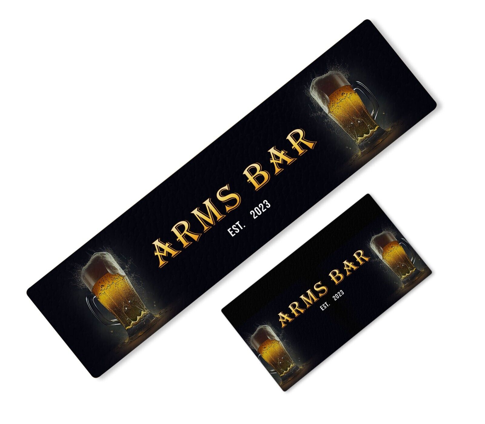 Personalised Any Text Beer Mat Label Bar Runner Ideal Home Pub Cafe Occasion 4