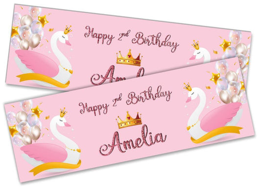 Personalised Birthday Banners Generic Design Children Kids Party Decoration 115