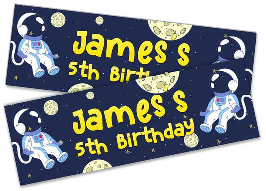 Personalised Birthday Banners Space Design Children Kids Party Decoration 157