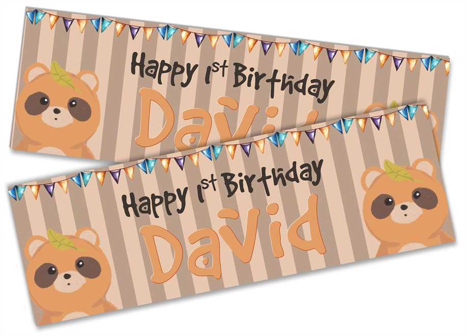 Personalised Birthday Banners Generic Design Children Kids Party Decoration 45