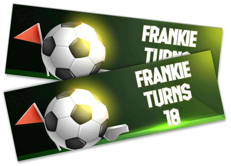 Personalised Birthday Banners Football Design Children Kids Party Decoration 123