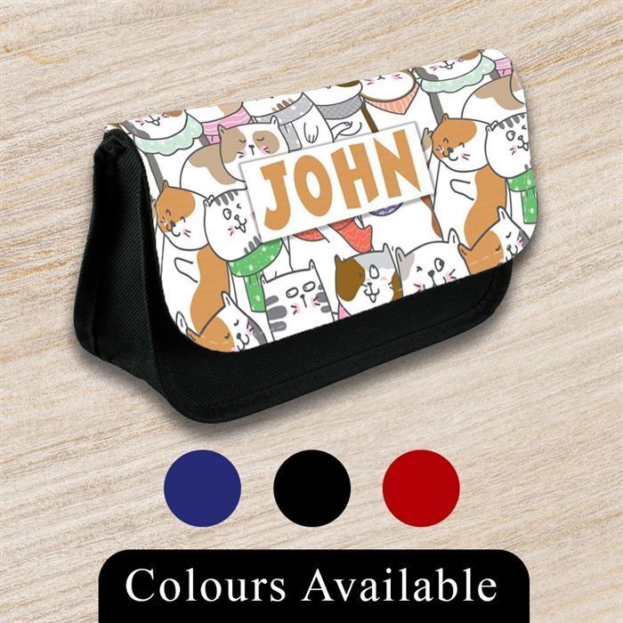 Personalised Pencil Case Generic Girls Boys Stationary Kids School Bag 54