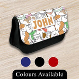 Personalised Pencil Case Generic Girls Boys Stationary Kids School Bag 54