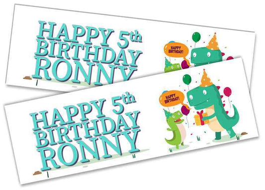 Personalised Birthday Banners Generic Design Children Kids Party Decoration 225